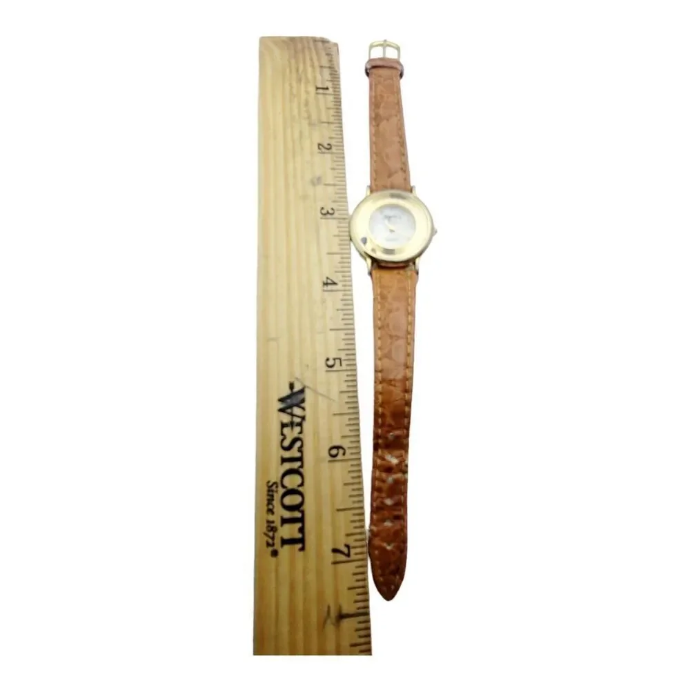 Vintage Sergio II Quartz F-BDDCJ Brown Lesther‎ Women's Watch
